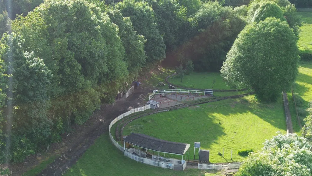 There's a mini railway on site! There's a mini railway on site!